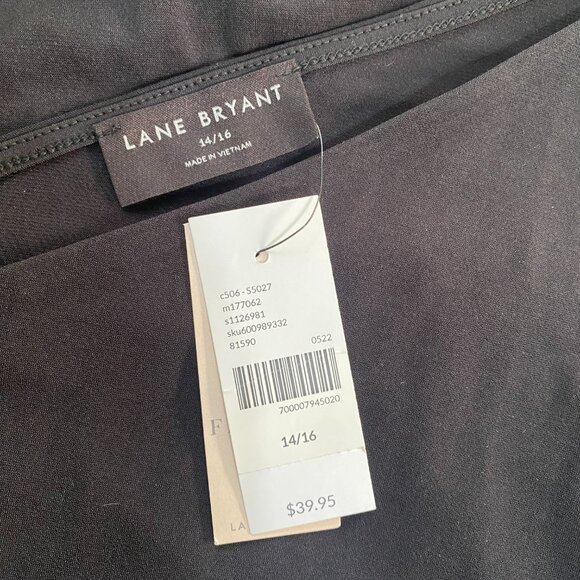 NWT Lane Bryant Black Fits That Flatter One Shoulder Spandex Top Size 14/16 #300 - Picture 7 of 12
